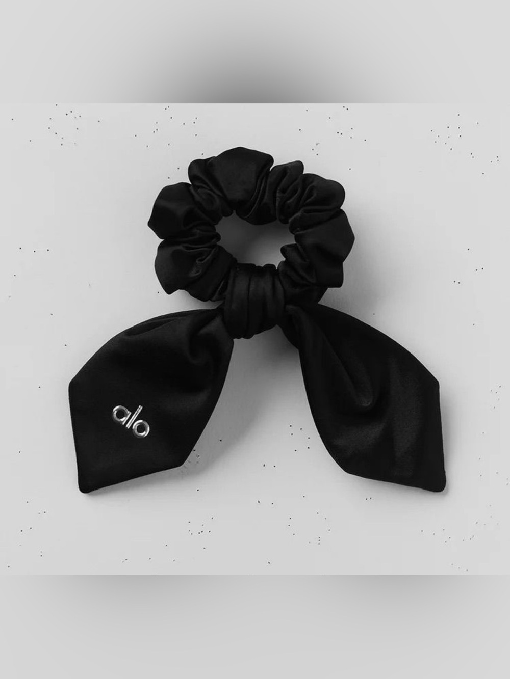 ALO Yoga Black Satin Bow Scrunchie